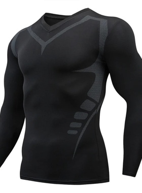 Men's T-shirt Men Running Sport T Shirt Men Compression Fit