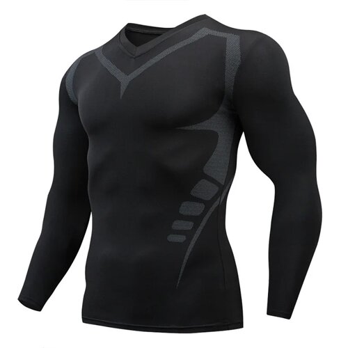 Men's T-shirt Men Running Sport T Shirt Men Compression Fit