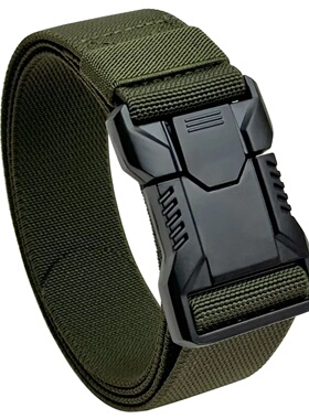 Tactical Belt Men's Elastic Webbing - Military Nylon Stretch