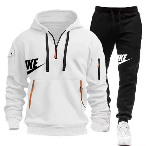 2025 New men's autumn and winter suit zipper hoodie+trousers