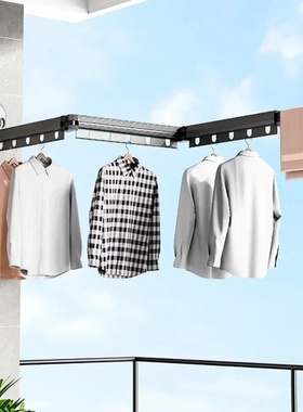 Retractable Clothes Drying Rack Foldable No Punching Wall-M