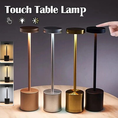Classic Table Lamp USB Rechargeable Night Light Stepless Di