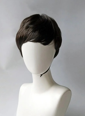 New wig female grandma grey fashion short curly hair synthe