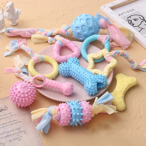 Pet Dog Toys For Small Dog Chews TPR Knot Toys Bite Resista