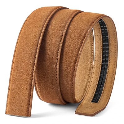 Men's Automatic Belt Replacement Belt, Suede Leather Belt,
