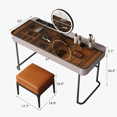 Vanity Table with Stool,Electric Lift Vanity Desk,Vanity Set