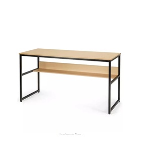55 in. Rectangle Wood Computer Desk with Bookshelf, Drawers