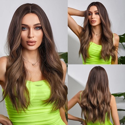 Blonde Unicorn Synthetic Long Natural Wave Wig Ombre Grey B