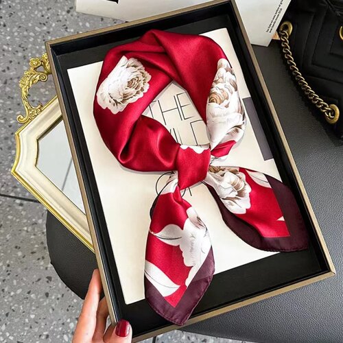 Fashion Women Single Scarves 70x70cm Square Simulated Silk