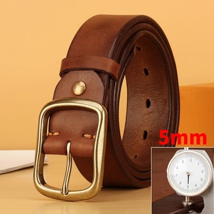 Full Grain Leather Belt for Men100% Italian Real Solid Leat