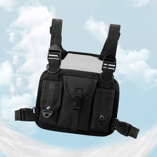 Sports Chest Bag For Men Adjustable Chest Pack Built-Inphone