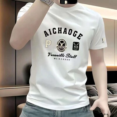 Men's Trendy Graphic Short Sleeve Tee Cool Touch T-Shirt