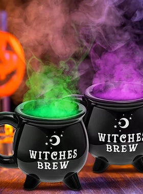 Creative Witches Brew Witch Cauldron Coffee Mug Black Ceram