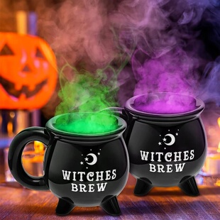 Creative Witches Brew Witch Cauldron Coffee Mug Black Ceram