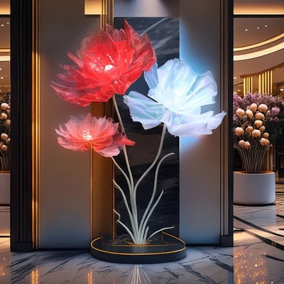 DIA50CM Artificial Iridescent SilkScreen Flower Poppy Flower
