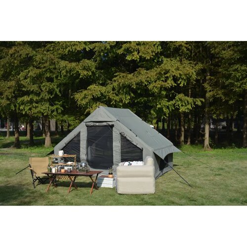 5min Easy Setup Inflatable Camping Tent 300D Feel Cotton Fa