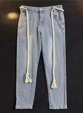 Women Man Luxury Design Thick Rope Belt Vintage Ins Style