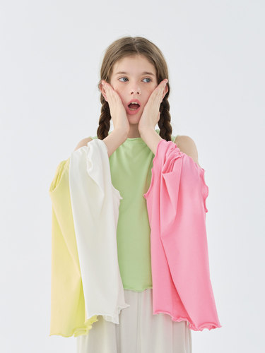 mpeng棉料背心夏彩色功能性纤维