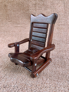 大红酸枝实木手机座架躺椅摆件木质桌面红木小椅子懒人支架微家具