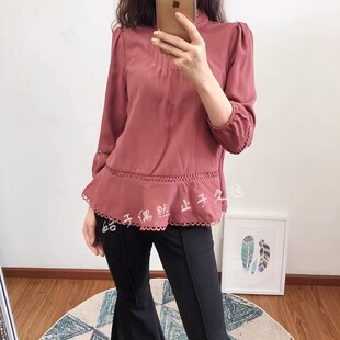 紧致佳作 去繁就简 2025春季新款套头立领小衬衫收腰娃娃衫上衣女