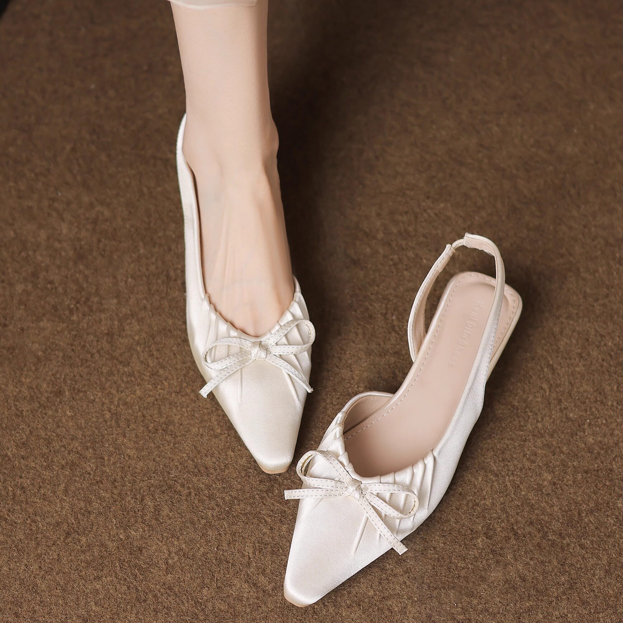 法式包头凉鞋女夏2025新款气质配裙子后绊带晚晚鞋仙女风单鞋女