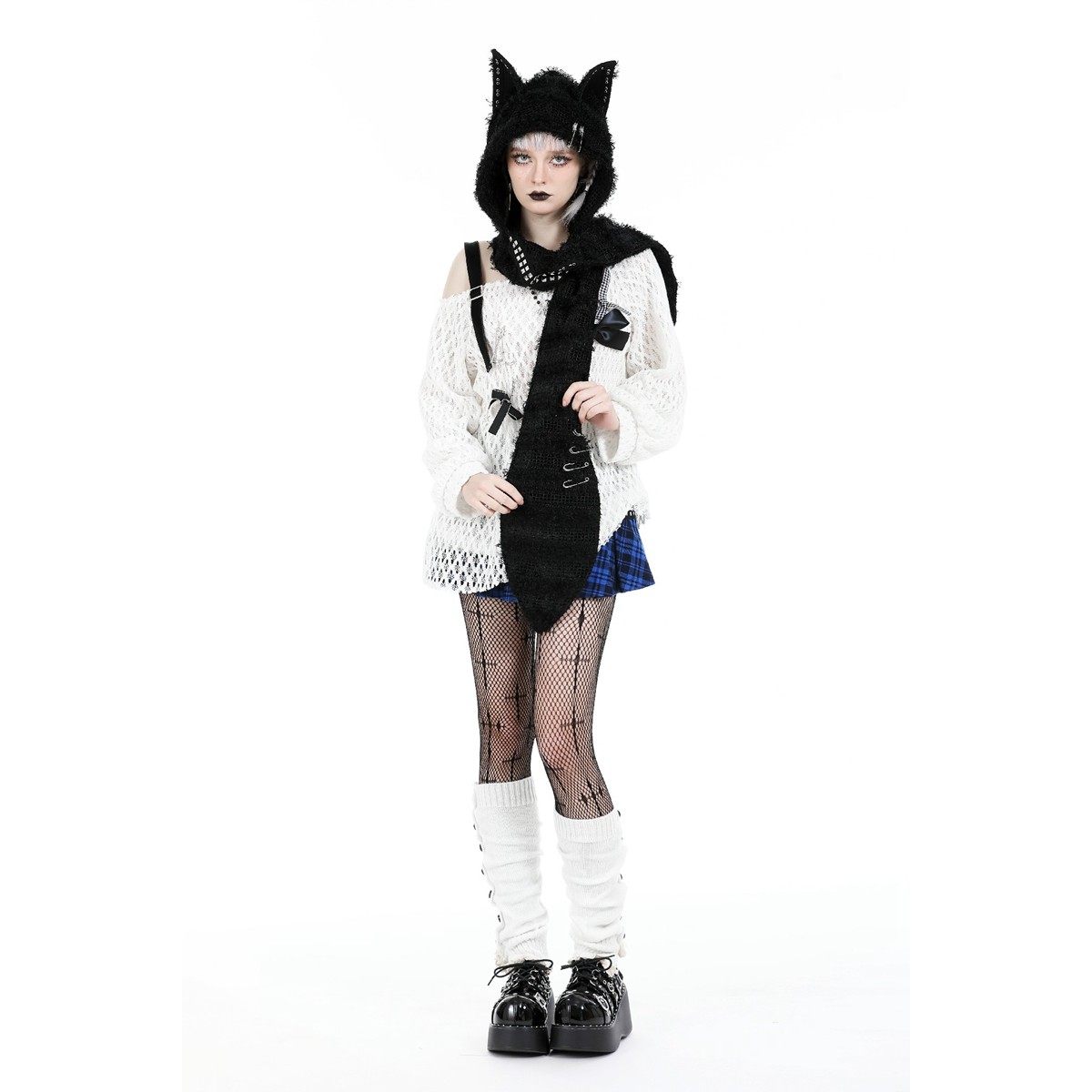 DARK IN LOVE哥特女装暗黑cos个性装扮猫耳野性朋克风帽子ASF025