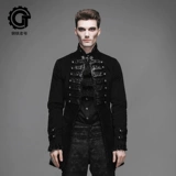 Приталенный плащ, модная демисезонная куртка, в стиле панк