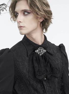 EVA LADY恶魔时尚男装哥特朋克暗黑系装饰蕾丝提花男士领结AS184