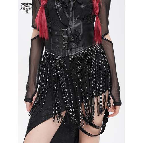 Devil fashion恶魔时尚 亮片长流苏哥特朋克腰封亚文化饰品AS226