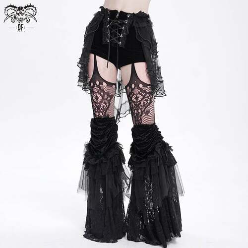 Devil Fashion恶魔时尚女装哥特裙摆网料短裤 PT269