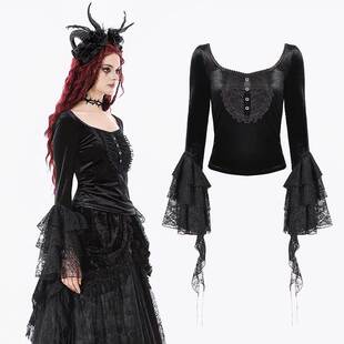 DARK IN LOVE哥特女装 宫廷风格方领上衣 TW659