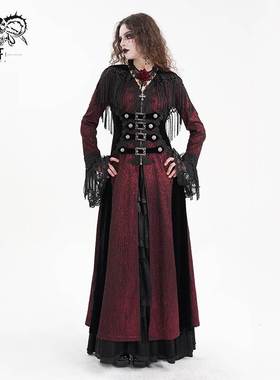 Devil Fashion恶魔时尚女装哥特长款红色大衣CT24702