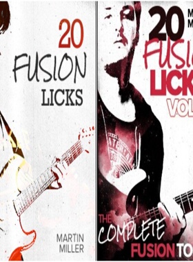 20 Fusion Licks Martin Miller 2套JTC融合爵士吉他乐句+音视谱