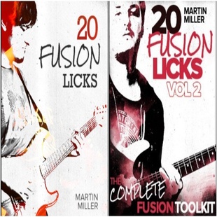 20 Fusion Licks Martin Miller 2套JTC融合爵士吉他乐句+音视谱