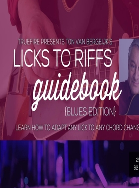 TrueFire Licks to Riffs Guidebook Blues Ton Van Bergeijk蓝调