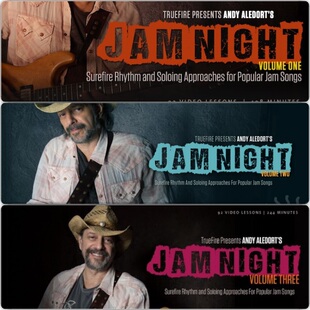 Jam TrueFire Andy Aledort 3套流行歌吉他节奏和独奏方法 Night