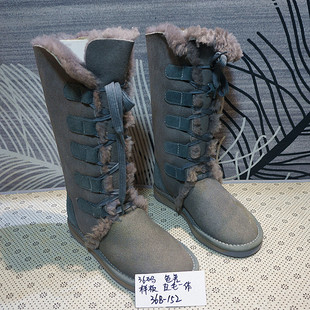 保暖女靴XC 超值福利 冬季 真皮羊皮毛一体雪地靴 看说明