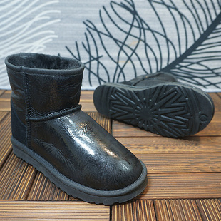 看说明 保暖雪地靴棉靴超值福利 短筒靴真皮羊皮毛一体冬季
