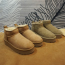 真皮羊毛女雪地靴短筒靴套筒厚底保暖棉靴25 样板处理 看说明