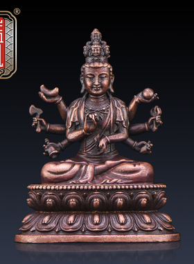 黄铜千手观音佛像家居装饰摆件