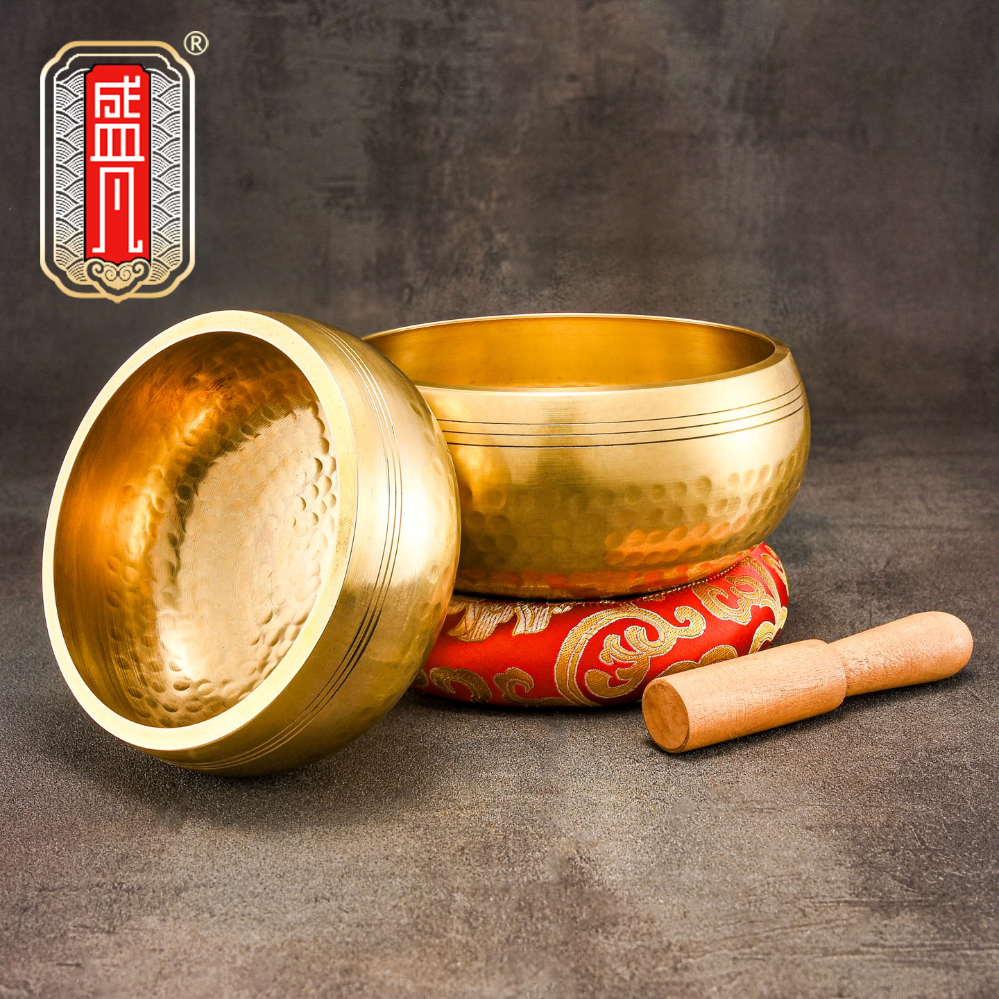 黄铜静心钵修行碗音疗颂钵佛音碗