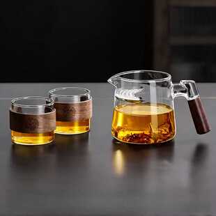 加厚高档玻璃月牙公道杯带茶漏过滤网一体泡绿茶器分茶杯公杯茶具