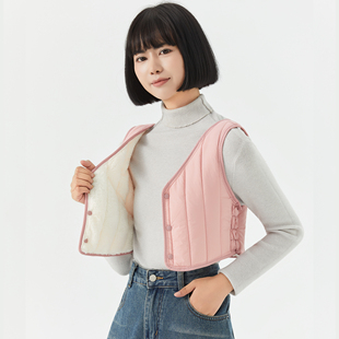 超短款羽绒棉马甲女士内穿秋冬轻薄款打底马夹棉服内胆保暖棉背心