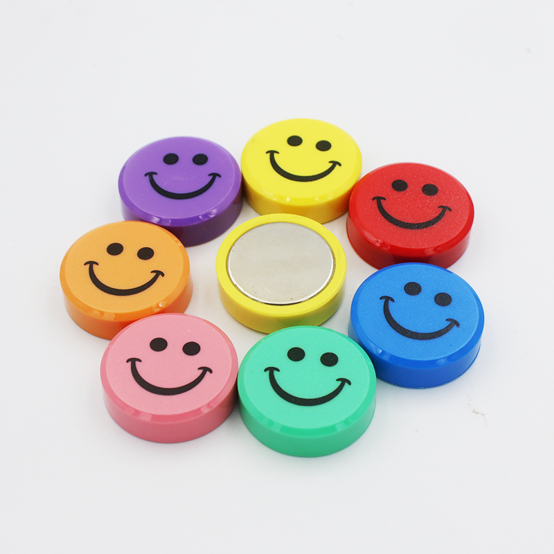 沙里澳玻璃白板用强磁3厘米笑脸