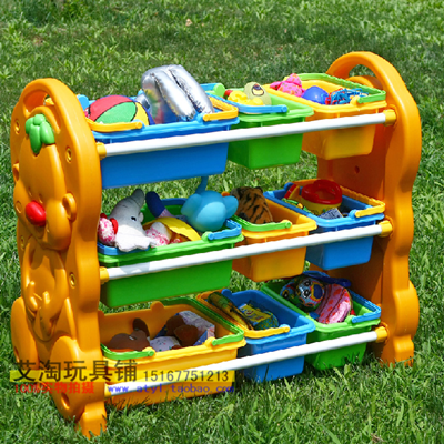 幼儿园玩具架塑料儿童储物架幼儿收纳柜宝宝分类架卡通玩具柜家用