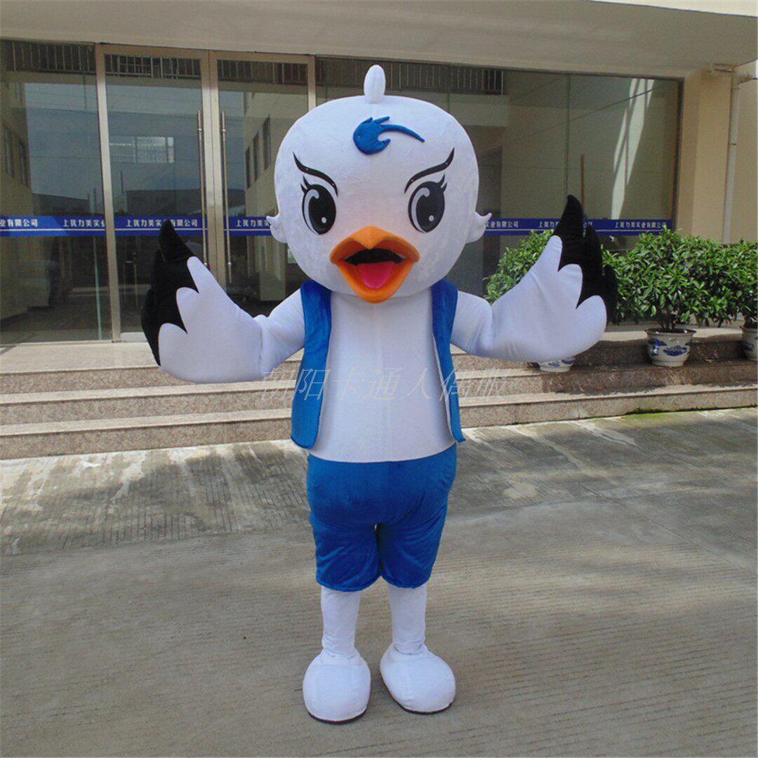 海鸥卡通人偶服装小鸟动物玩偶演出服海盗鸟cos头套直播道具定制