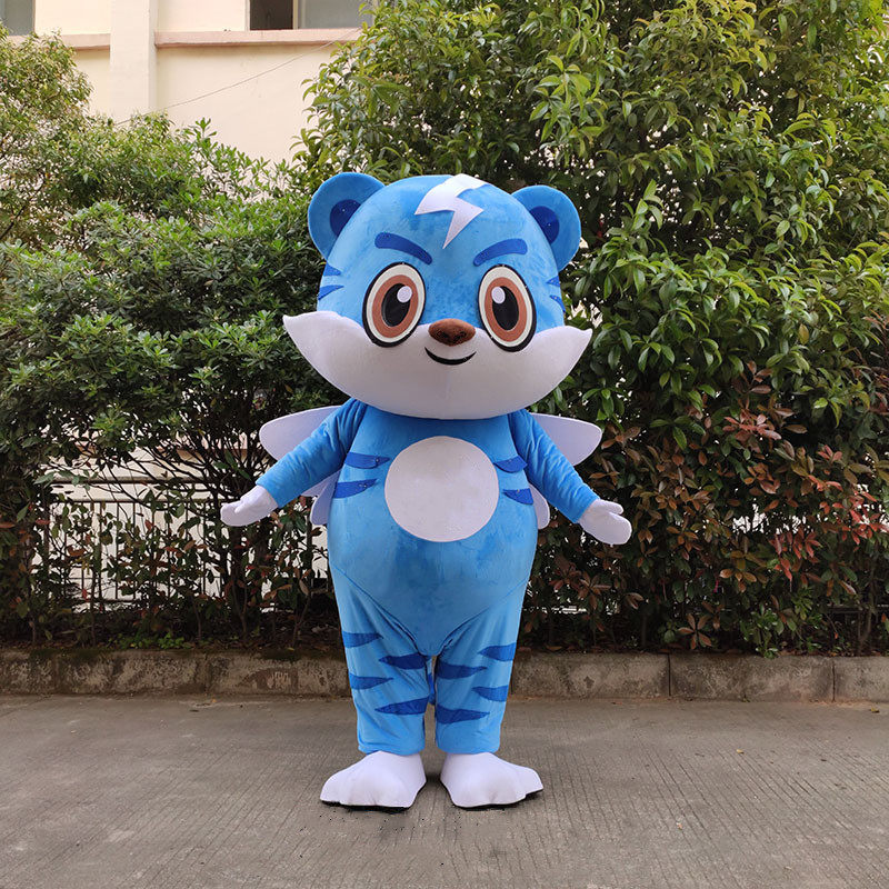 粤虎卡通人偶服装广东禁毒吉祥物生肖虎玩偶服老虎公仔宣传服定制