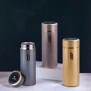 思宝304高档礼品水杯春华秋实保温杯男 女简约时尚便携车载泡茶杯