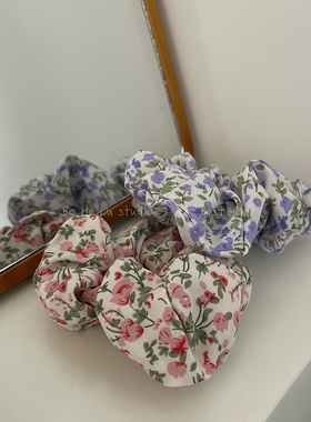 夏日花园~chic韩风碎花大肠发圈发绳花朵丸子头皮筋发饰头饰少女