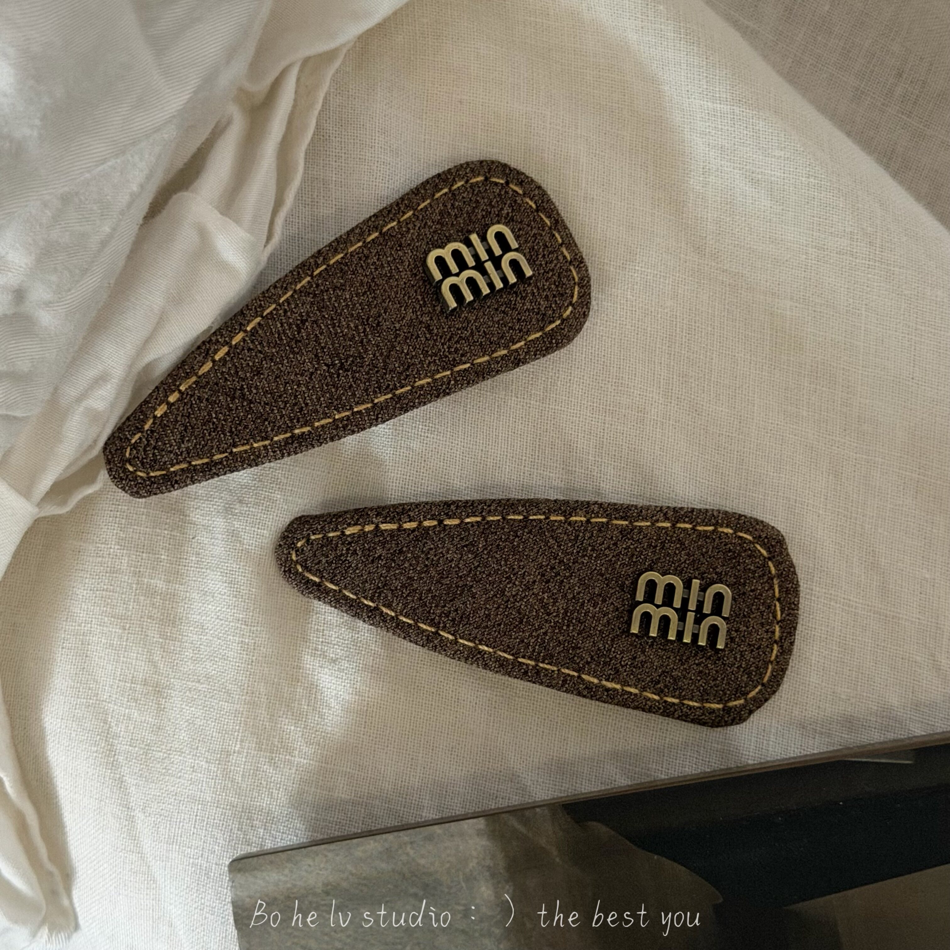 miu系高定咖~小众边夹简约发夹